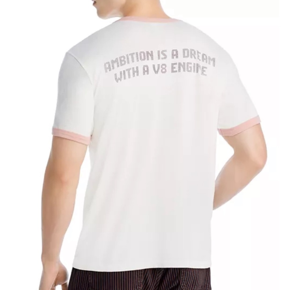 RE/DONE Pink Caddy Ringer Tee - Picture 2 of 12